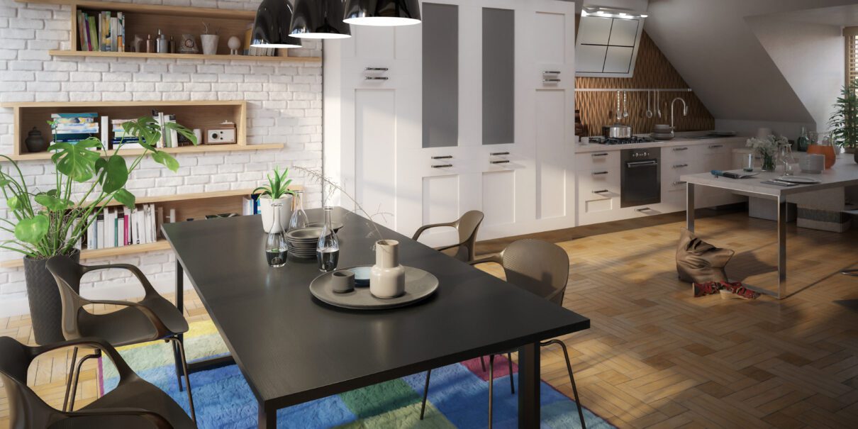 Attic Loft Conversion in Design - 3d visualization
