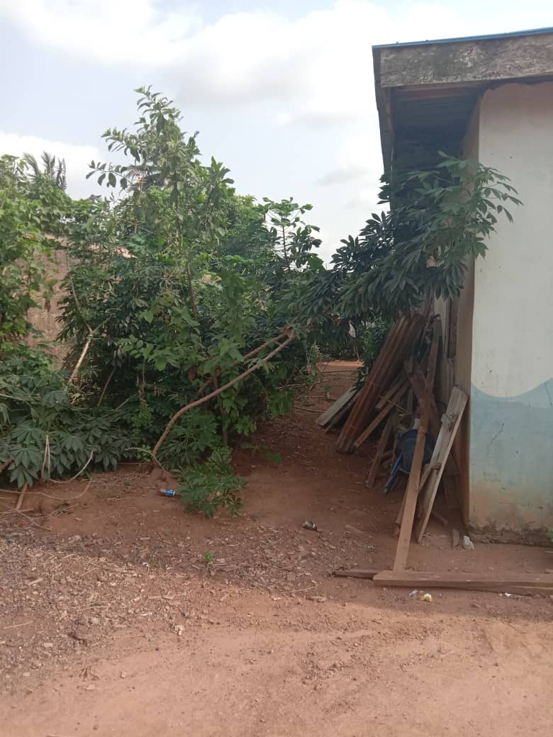 A Standard full plot of land with a demolishable structure and a temporal structure been used for school In a strategic location