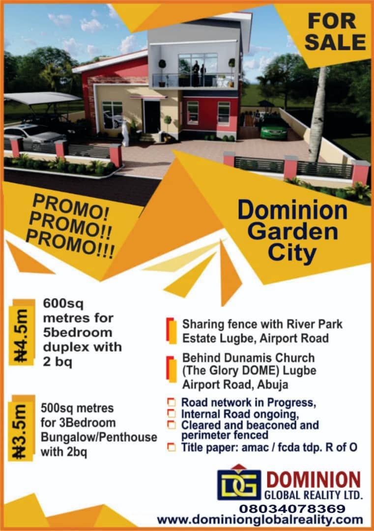Plots of Land to Build Your Dream Home at Dominion Garden City Estate, Lugbe, Abuja