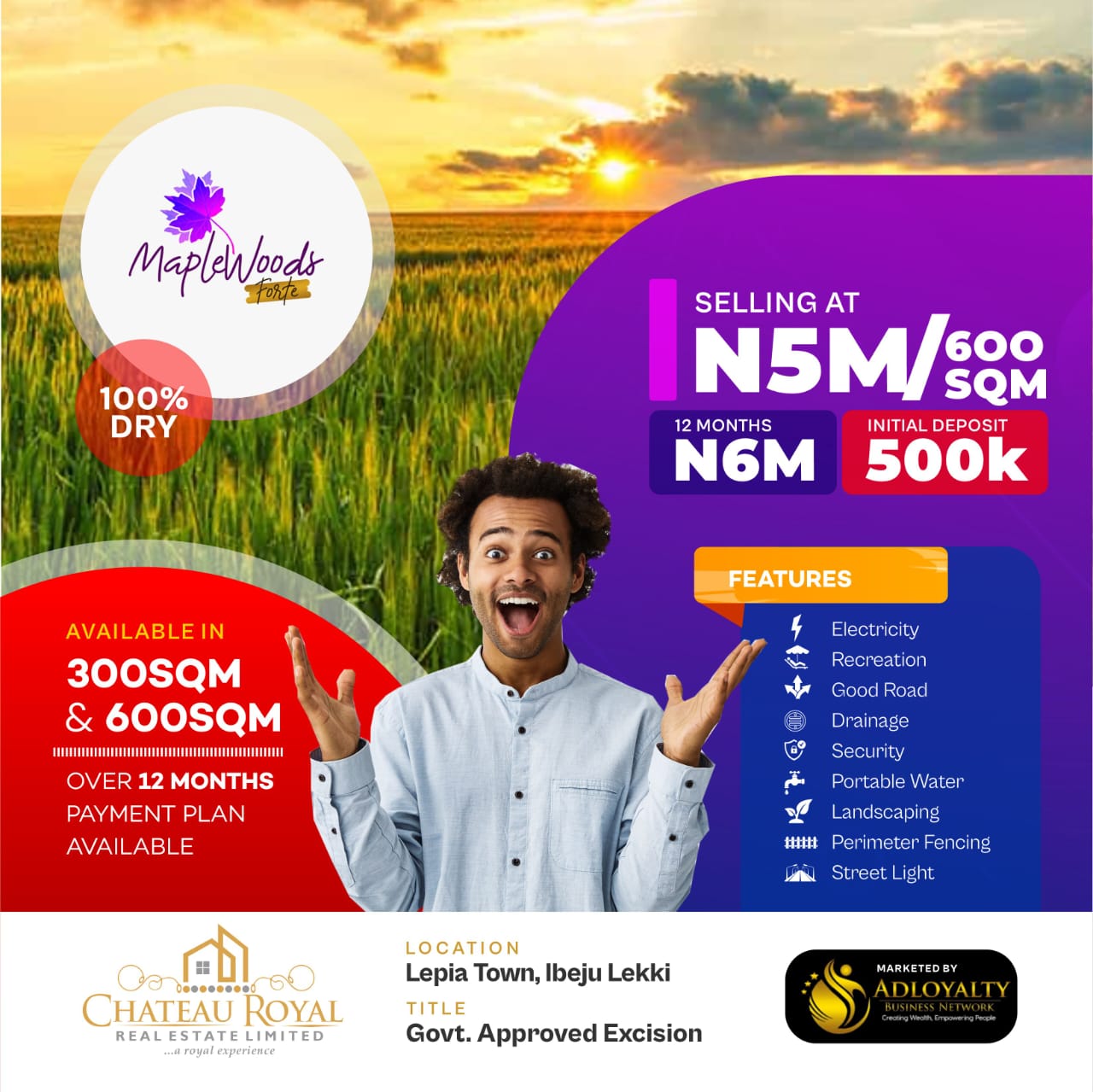 Maplewoods Forte – Lands For Sale at Lepla Town, Ibeju Lekki (Call 07040220522)