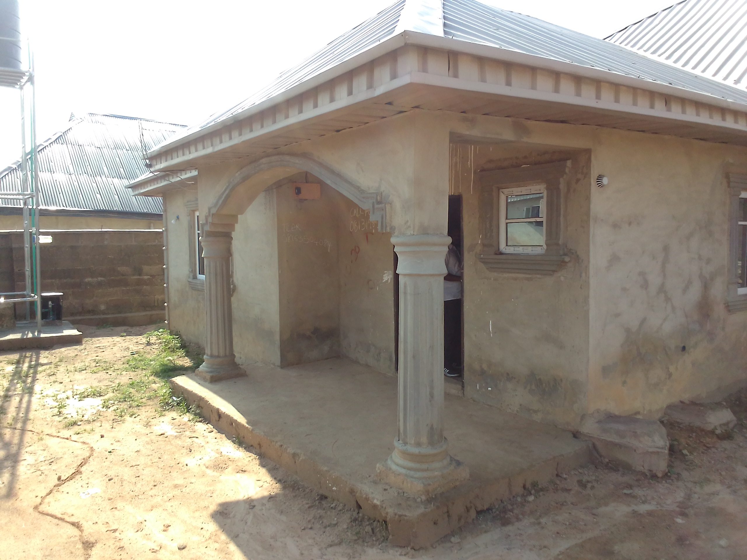 A fully built new bungalow at oluwo area, egbeda