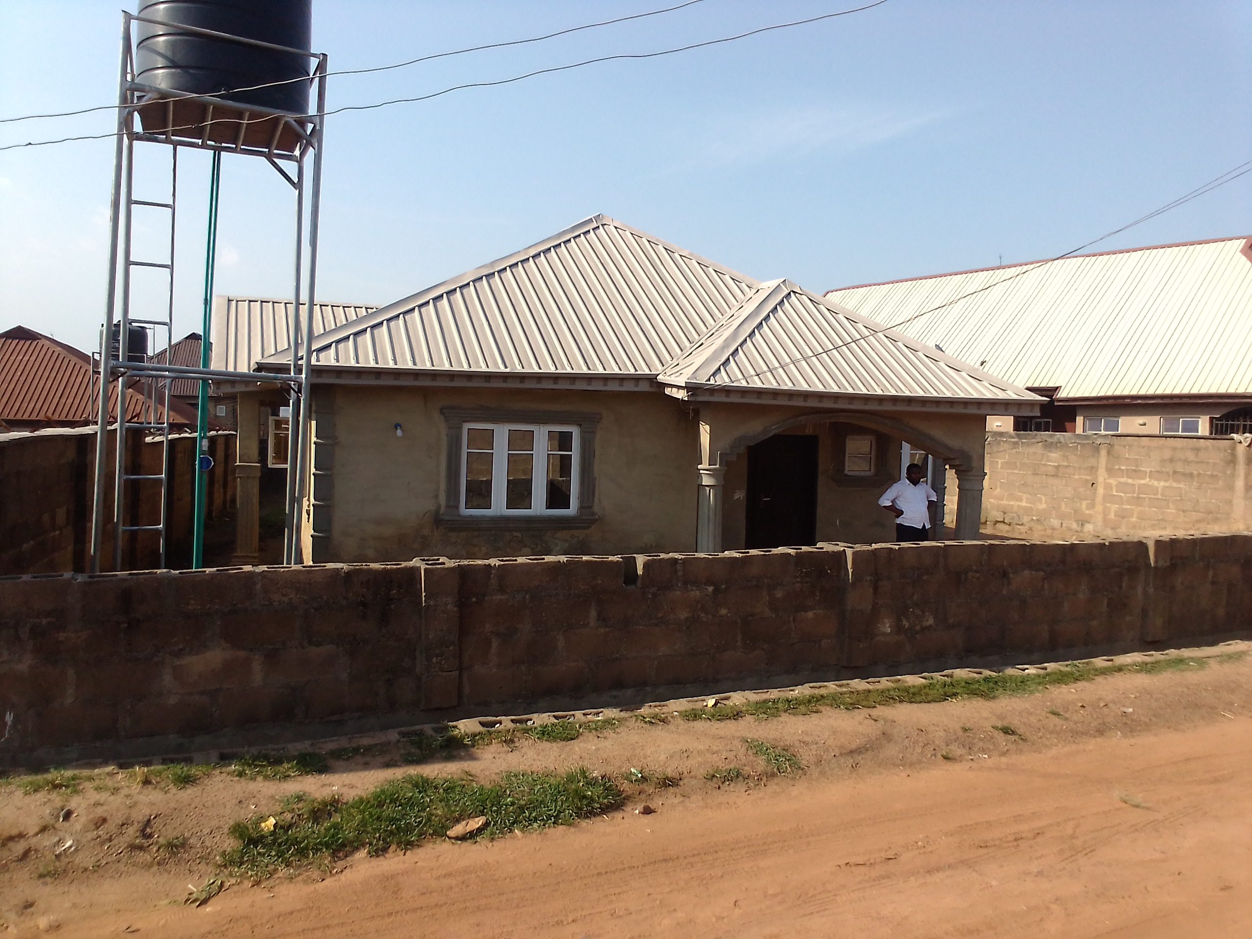 A fully built new bungalow at oluwo area, egbeda