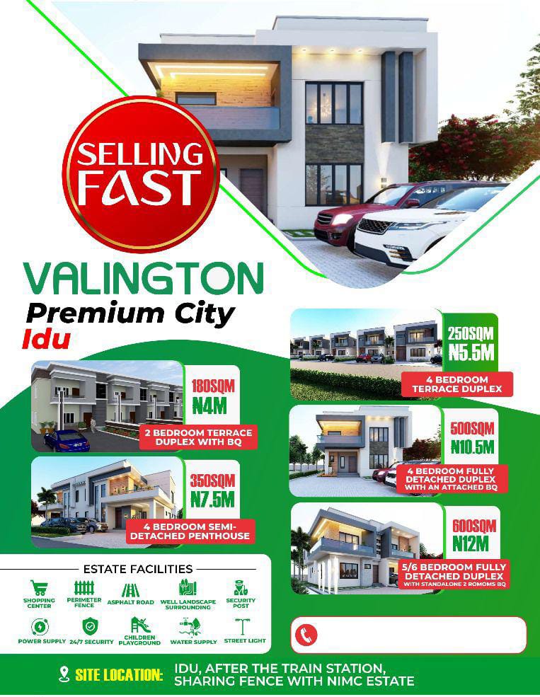 Buy and build (Estate land in IDU, Abuja for Sale) Call 08137882062